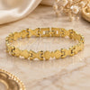 Oro Laminado Solid Bracelet, Gold Filled Style Diamond Cutting Finish, Golden Finish, 03.102.0006 (08 MM Thickness, 8 Inches Length)