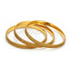 Gold Plated Trio Bangle, Diamond Cutting Finish, Golden Finish, 03.53.0001.06 (06 MM Thickness, Size 6 (2.75 Diameter))