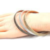 Gold Plated Trio Bangle, Diamond Cutting Finish, Tricolor, 03.53.0002.05 (06 MM Thickness, Size 5 (2.50 Diameter))