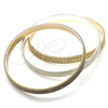 Gold Plated Trio Bangle, Diamond Cutting Finish, Tricolor, 03.53.0002.05 (06 MM Thickness, Size 5 (2.50 Diameter))