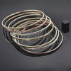 Gold Plated Semanario Bangle, Diamond Cutting Finish, Tricolor, 03.53.0005.06 (03 MM Thickness, Size 6 (2.75 Diameter))