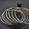 Gold Plated Semanario Bangle, Diamond Cutting Finish, Tricolor, 03.53.0005.05 (03 MM Thickness, Size 5 (2.50 Diameter))