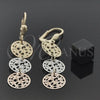 Oro Laminado Long Earring, Gold Filled Style Star Design, Polished, Tricolor, 5.098.005
