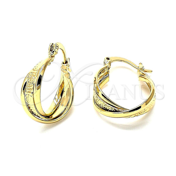 Oro Laminado Small Hoop, Gold Filled Style Polished, Golden Finish, 5.159.009
