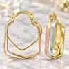 Oro Laminado Medium Hoop, Gold Filled Style Diamond Cutting Finish, Tricolor, 02.96.0073
