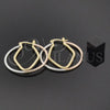 Oro Laminado Medium Hoop, Gold Filled Style Diamond Cutting Finish, Tricolor, 5.146.004