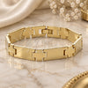 Oro Laminado Solid Bracelet, Gold Filled Style Polished, Golden Finish, 03.63.0524 (10 MM Thickness, 8 Inches Length)