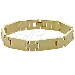 Oro Laminado Solid Bracelet, Gold Filled Style Polished, Golden Finish, 03.63.0524 (10 MM Thickness, 8 Inches Length)