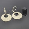 Oro Laminado Dangle Earring, Gold Filled Style Flower Design, Polished, Golden Finish, 5.086.007