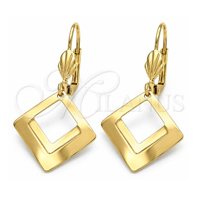 Oro Laminado Dangle Earring, Gold Filled Style Polished, Golden Finish, 5.067.011