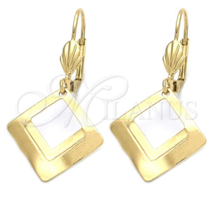Oro Laminado Dangle Earring, Gold Filled Style Polished, Golden Finish, 5.067.011
