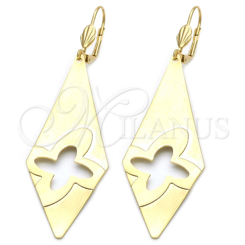 Oro Laminado Dangle Earring, Gold Filled Style Polished, Golden Finish, 5.067.004