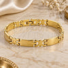 Oro Laminado Solid Bracelet, Gold Filled Style Polished, Golden Finish, 03.63.0525 (08 MM Thickness, 8 Inches Length)