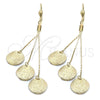 Oro Laminado Long Earring, Gold Filled Style Polished, Golden Finish, 5.112.001