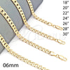 Oro Laminado Basic Necklace, Gold Filled Style Pave Cuban Design, Diamond Cutting Finish, Golden Finish, 5.223.004.30 (140 Gauge, 06 MM Thickness, 30 Inches Length)