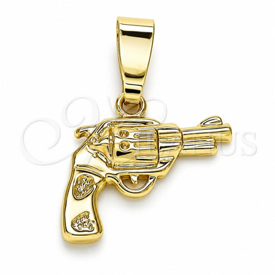 Oro Laminado Fancy Pendant, Gold Filled Style Polished, Golden Finish, 5.180.036