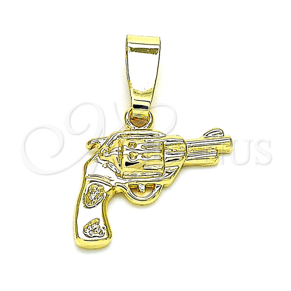 Oro Laminado Fancy Pendant, Gold Filled Style Polished, Golden Finish, 5.180.036