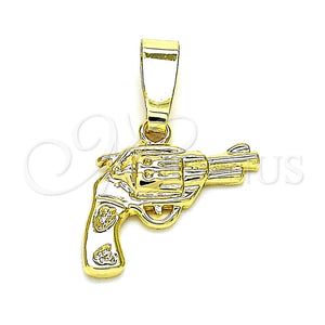 Oro Laminado Fancy Pendant, Gold Filled Style Polished, Golden Finish, 5.180.036