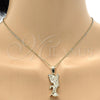 Oro Laminado Fancy Pendant, Gold Filled Style Eagle Design, Diamond Cutting Finish, Golden Finish, 5.183.020