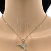 Oro Laminado Fancy Pendant, Gold Filled Style Diamond Cutting Finish, Golden Finish, 5.181.038