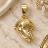 Oro Laminado Fancy Pendant, Gold Filled Style Diamond Cutting Finish, Golden Finish, 5.183.036