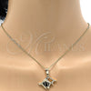 Oro Laminado Fancy Pendant, Gold Filled Style Fish Design, Diamond Cutting Finish, Golden Finish, 5.183.051