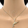 Oro Laminado Fancy Pendant, Gold Filled Style Fish Design, Polished, Golden Finish, 5.180.030