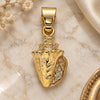 Oro Laminado Fancy Pendant, Gold Filled Style Diamond Cutting Finish, Golden Finish, 5.180.041