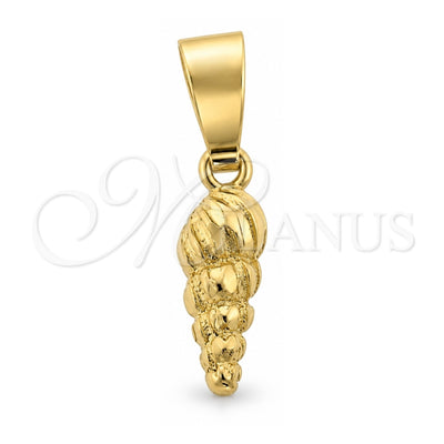 Oro Laminado Fancy Pendant, Gold Filled Style Diamond Cutting Finish, Golden Finish, 5.183.016