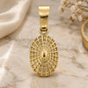 Oro Laminado Fancy Pendant, Gold Filled Style Diamond Cutting Finish, Golden Finish, 5.180.040