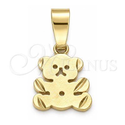 Oro Laminado Fancy Pendant, Gold Filled Style Bird Design, Polished, Golden Finish, 5.183.008