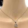 Oro Laminado Fancy Pendant, Gold Filled Style Four-leaf Clover Design, Polished, Golden Finish, 5.179.036