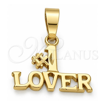 Oro Laminado Fancy Pendant, Gold Filled Style Polished, Golden Finish, 5.181.001