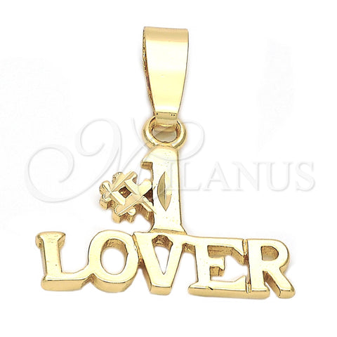 Oro Laminado Fancy Pendant, Gold Filled Style Polished, Golden Finish, 5.181.001