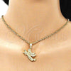 Oro Laminado Religious Pendant, Gold Filled Style Angel Design, Polished, Golden Finish, 5.183.003
