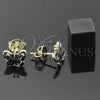 Oro Laminado Stud Earring, Gold Filled Style Butterfly Design, Enamel Finish, Golden Finish, 5.126.095 *PROMO*