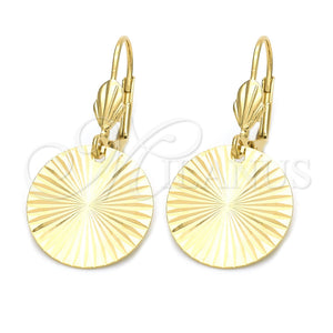 Oro Laminado Dangle Earring, Gold Filled Style Polished, Golden Finish, 5.103.011