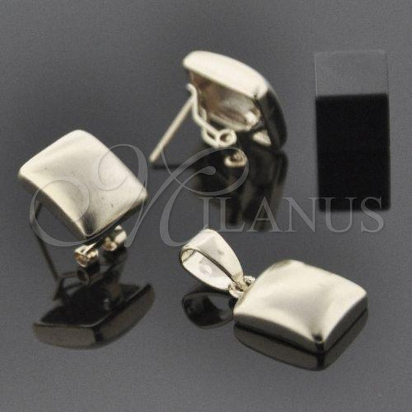 Oro Laminado Earring and Pendant Adult Set, Gold Filled Style Polished, Golden Finish, 5.053.005