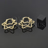 Oro Laminado Small Hoop, Gold Filled Style Star Design, Diamond Cutting Finish, Golden Finish, 5.147.046