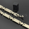 Oro Laminado Solid Bracelet, Gold Filled Style Diamond Cutting Finish, Golden Finish, 03.63.0533 (08 MM Thickness, 8 Inches Length)