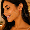 Oro Laminado Stud Earring, Gold Filled Style Heart Design, Orange Enamel Finish, Golden Finish, 02.64.0324 for wholesale, additional product view 2