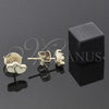 Oro Laminado Stud Earring, Gold Filled Style Heart Design, Yellow Enamel Finish, Golden Finish, 02.64.0325 *PROMO*