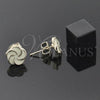 Oro Laminado Stud Earring, Gold Filled Style Flower Design, Yellow Enamel Finish, Golden Finish, 02.64.0339 *PROMO*