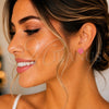 Dorado Oro Laminado Aretes, vista 2 de la galería del producto por Mayoreo, vista adicional 2 del producto