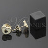 Oro Laminado Stud Earring, Gold Filled Style Heart Design, Yellow Enamel Finish, Golden Finish, 02.64.0351 *PROMO*