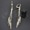 Oro Laminado Long Earring, Gold Filled Style Polished, Golden Finish, 5.094.009