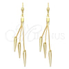 Oro Laminado Long Earring, Gold Filled Style Polished, Golden Finish, 5.094.009