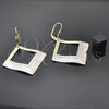 Oro Laminado Dangle Earring, Gold Filled Style Polished, Tricolor, 5.070.005