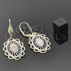 Oro Laminado Dangle Earring, Gold Filled Style Polished, Tricolor, 5.084.009