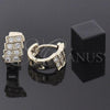 Oro Laminado Huggie Hoop, Gold Filled Style with White Cubic Zirconia, Polished, Golden Finish, 5.132.027